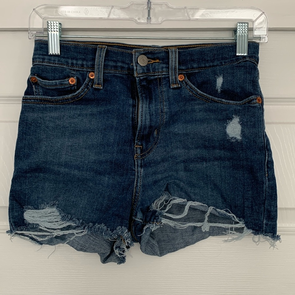 LEVI’S | women's high rise denim shorts cutoffs 25